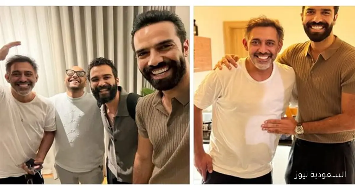أحدث ظهور للملحن عمرو مصطفى مع أصدقائه