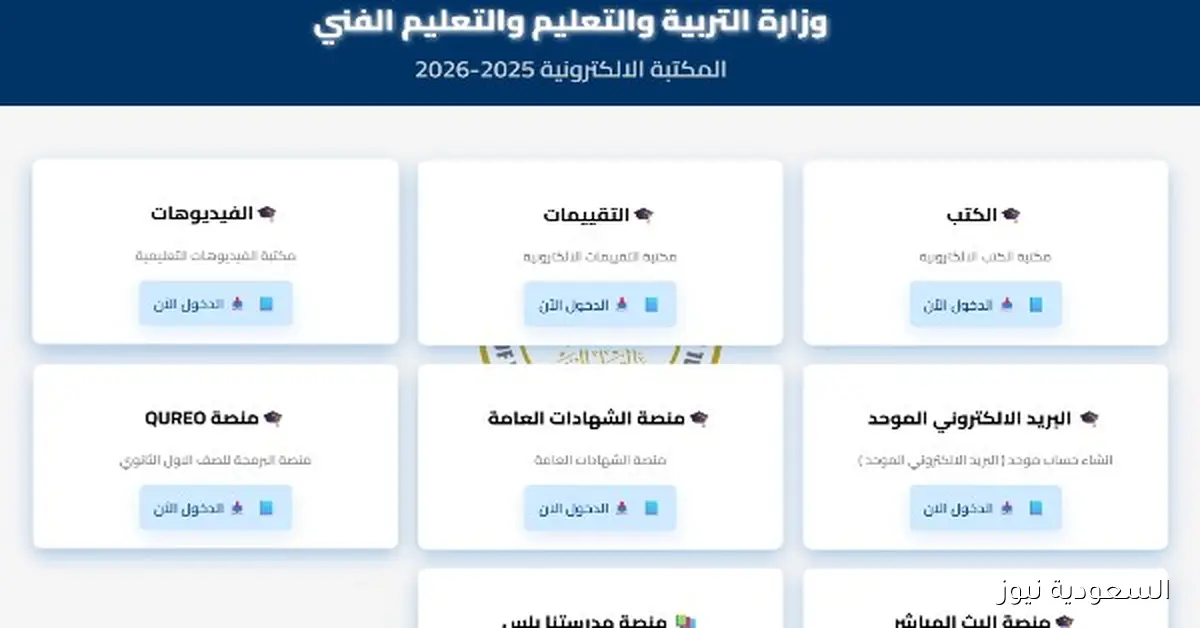 8 روابط مفيدة لطلاب المدارس على المكتبة الإلكترونية لوزارة التربية والتعليم