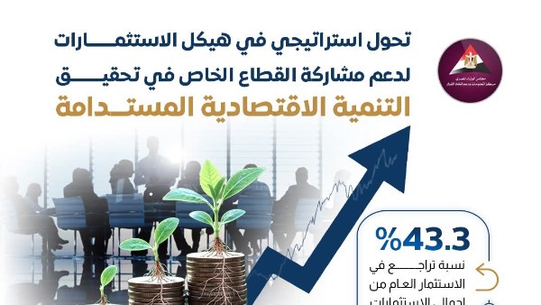 انفوجراف يوضح التحول الهيكلي في خريطة الاستثمارات