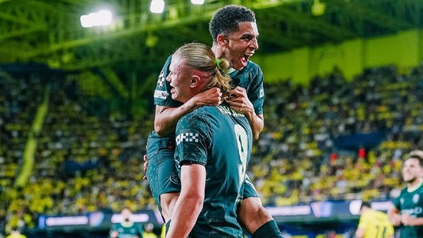 مانشستر سيتي يتفوق على فياريال بهدفين في الشوط الأول بدوري الأبطال