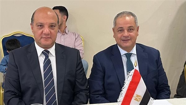 أحمد طلعت ونخبة من الأعضاء في المكتب التنفيذي للاتحاد العربي للجمباز