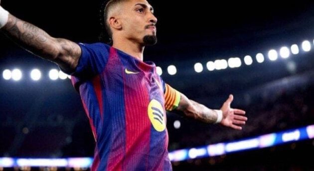 رافينها يقود برشلونة لفوز مهم على أوساسونا في الدوري الإسباني