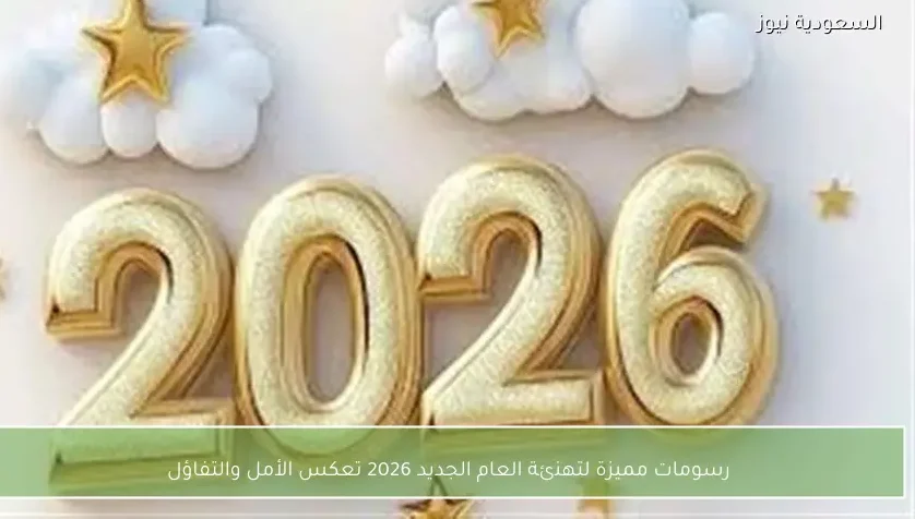 رسومات مميزة لتهنئة العام الجديد 2026 تعكس الأمل والتفاؤل
