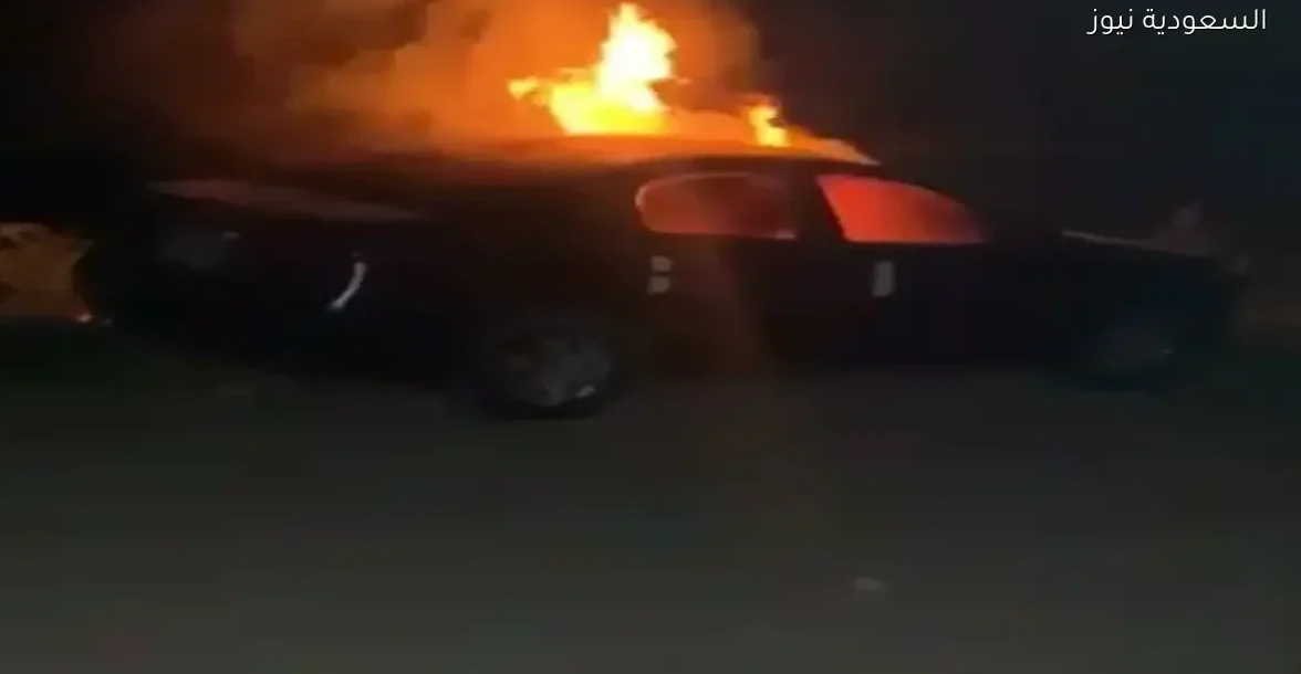 مواطن يحترق سيارته بالكامل والجاني يهرب إلى صعدة