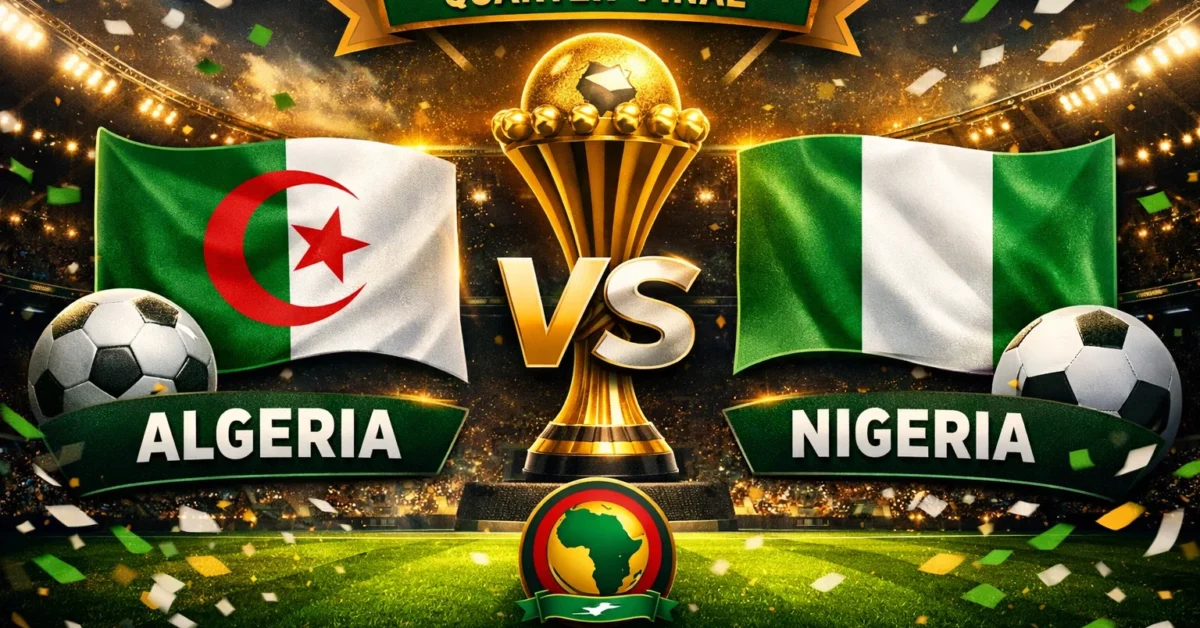 النتيجة الأخيرة مباراة الجزائر ونيجيريا الآن ربع نهائي كأس الأمم الإفريقية 2025