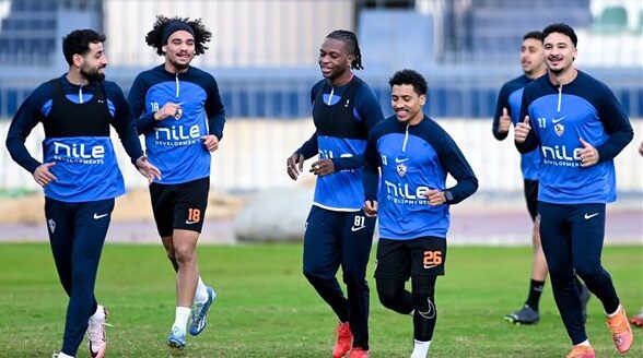 الزمالك يستعد لمواجهة المصرى بتدريبات قوية