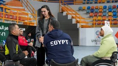 هادية حسني تتابع بطولة مصر الدولية للريشة الطائرة وتطمئن على اللاعبين